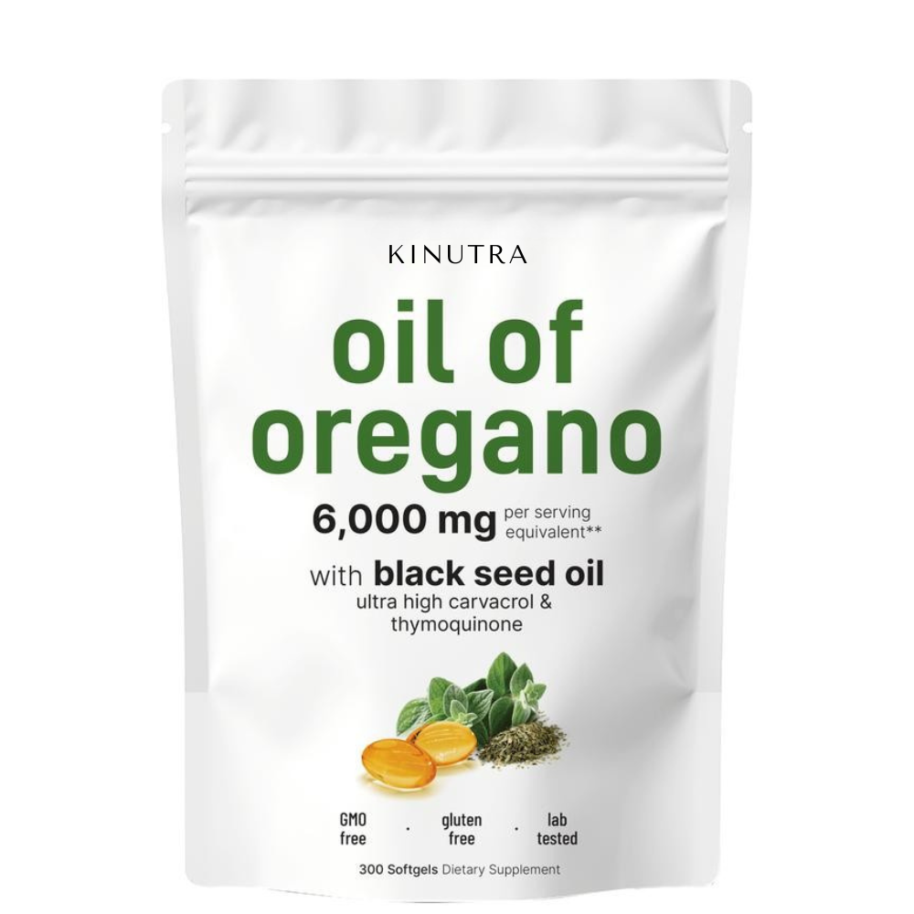 Kinutra Oregano Oil with Black Seed Oil - 300 Capsules